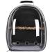 HEEPDD Pet Parrot Carrier Bird Travel Backpack Space Capsule Transparent Bag Breathable Parro Portable Breathable Bag Pet Bird Lightweight Travel Cage with Standing Perch (black)