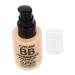 ADOCARN BB Cream Color-Changing Liquid Foundation Makeup Base Concealer Cover Moisturizing Liquid for Women Girls All Skin Tones Light Yellow