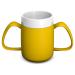 Ornamin Two Handled Mug with Internal Cone 140 ml Yellow (model 815) | drinking aid feeding cup thermal mug