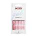 KISS Gel Fantasy Press-On Nails Glittery Pink Short Length Oval Shape 24 count