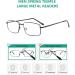 Eyekepper 3-Pack Large Metal Reading Glasses for Men - Rectangular Spring Temple +1.50 Black - Buy Online on GoSupps.com