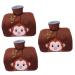 Gleavi 3st plush heating bag Winter trading water sac Handwash Sweet Heat bottle Children Hot Water Affen-Wermasschenbaga
