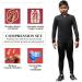 LANBAOSI Kids Long Sleeve Compression Soccer Practice T-Shirt - White Gray Line - Buy Online on GoSupps.com