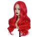 Fancy Long Red Wavy Wig for Women | Natural-Looking Heat-Resistant Synthetic Curly Hair for Parties - Buy Online on GoSupps.com