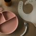 3Pcs Moonkie Baby Bibs Set - Silicone Feeding Bibs for Babies and Toddlers | Waterproof, BPA-Free, Adjustable with Food Crumb Catcher Pocket | Pink/Pastel Yellow/Soft Pink - Buy Online on GoSupps.com
