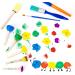 53Pcs Kids Paint Sponges & Brushes Set | Washable Sponge Painting Kit with 26 Alphabets | Early Learning Paint Tools - Buy Online on GoSupps.com