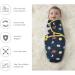 Vicloon Baby Swaddle Wraps 3 pcs Organic Cotton Blanket 0-3 Months | Breathable Newborn Swaddle for Boy and Girl (Dark Blue) - Buy Online on GoSupps.com