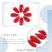 Brinote Red Stiletto Press on Nails - Medium Length Almond False Nails for Women and Girls - Buy Online on GoSupps.com