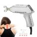 Electrical spinal massage device Body relaxation chiropractic adjustment tool vertebral creviation pistol with 6 massage heads 30 stages adjustable (silver) (EU)