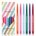 Waterproof Eyeliner Pencil Set 6 Colors Eye Liner Pencil Set Natural Matte Long Lasting Colored Eyeliner Eye Makeup Pencils Eyeliners Retractable Eye Makeup Liners and Shadow Pencil for Women Purple  Green  etc