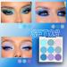 AMY'S DIARY Blue Eyeshadow Palette Blue Purple Matte eye shadow makeup 9 colors Blue Purple Matte Eyeshadow Long Lasting Colorful Eye Shadow Plattet for Women (03) 3 - Buy Online on GoSupps.com