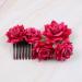 PMELCXD 4 Pieces Rose Hair Clip Flower Hairpin Rose Brooch Floral Clips Women Rose Flower Hair Accessories(Pale red) - Buy Online on GoSupps.com