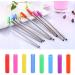 U-K Silicon Tips Cover for Stainless Steel Straws 6 mm 8Pcs Multi- Colors Soft Food Grade Silicone Straws Nozzles Reusable Cover for 1/ 4'' Wide Straws Practical & Popular - Buy Online on GoSupps.com