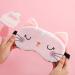 Fxaelian Cartoon Cat Sleep Mask - Funny Novelty Eye Cover for Travel, Women, Girls, Adults & Kids - Light Pink - Buy Online on GoSupps.com
