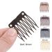 50pcs Hair Comb Slides - Dark Brown Plastic Wig Clips for Wig Cap & 7 Teeth Hair Combs | International Shipping Available - Buy Online on GoSupps.com