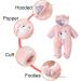JiAmy Baby Hooded Romper Winter Jumpsuit | Pink | 12-18 Months - Buy Online on GoSupps.com