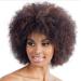 TIREOW Women Brown Synthetic Curly Wig - Short Afro Wig for African American Ladies - Natural Look - Buy Online on GoSupps.com