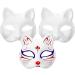 Holidyoyo Cat Mask - 3 Pieces White DIY Half-Face Masks for Halloween Cosplay & Maskerade Parties | Therian-Masks - Buy Online on GoSupps.com