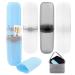 NVIYAM 4-part travel toothbrush case toothbrush head protective cover portable travel toothbrush case toothbrush container toothbrushes case for camping travel family and business (4 colors)