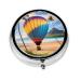 Hawaii Hot Air Balloonround Pill Box 3 Compartments Round Pill Box Organizer for Purse Or Pocket Portable Travel Pill Box