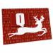 3dRose Letter Q Monogram Christmas White Reindeer Deck The... - Desk Pad Place Mats (dpd-262655-1)
