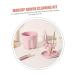 Buy Makeup Brush Cleaning Pad Set - Portable Cleaning Bowl & Tool for Beauty - Pink 8.5x8x6.8CM - International Shipping Available - Buy Online on GoSupps.com