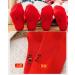 Chinese New Year Zodiac Red Socks - 2 Pairs (Men's and Women's) | Embroidered Cotton Spring Festival Socks | Size 34-44 - Buy Online on GoSupps.com
