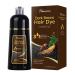 Dark Brown Hair Dye Shampoo for Gray Hair 500ml 3 in 1 Herbal Shampoo Para Canas Mujer Dye for Women Men Color Shampoo