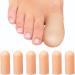 Homergy Silicone Gel Toe Cap - 6 Big Toe Protectors to Provide Relief from Missing/Ingrown Toenails, Corns, Calluses, Blisters, Hammer Toes - Cushioning Toe Protectors Women & Men Beige Large (Pack of 6)