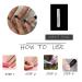 MISUD Long Press On Coffin Fake Nails - 24PCS Glossy French Tip Rhinestone Acrylic Nails for Women - Buy Online on GoSupps.com