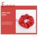 Red Sequin Hair Ties - 4pcs Christmas & Valentine's Day Elastic Ponytail Holders for Women & Girls - Buy Online on GoSupps.com