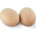 Samyo Unpainted Wooden Eggs for Easter Crafts - 2.5 x 1.75 Inches (Pack of 12) - Buy Online on GoSupps.com