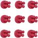 Tecbull Funny Hooks toothbrush holder razor holder shower razor bracket without drilling toothbrush bracket Self -adhesive (9xrot+9x replacement adhesive pad) 9x red