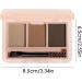Eyebrow Powder Kit with Brush | Cosmetics Makeup Kit - Eyebrow Powder Sculpting Kit with Built-in and Brush Long-Lasting Brow Beauty Waterproof Compact Eyebrow Shaper Set for Women Oat Brown - Buy Online on GoSupps.com