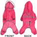 Waterproof Dog Raincoat Clear Hooded Dog Rain Jacket for Small Medium Dogs Adjustable Dog Rain Coat with Reflective Strap Lightweight Dog Poncho Pet Raincoat (XL Pink) XL Pink - Buy Online on GoSupps.com