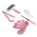 Small Pet Grooming Set Hamster Cleaning Grooming Kit Massage Interactive for Small Animal(Small pink)