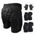 LAOSHE Padded Short, Knee Pads, Elbow Pads, 3-in-1 Set for Skiing, Snowboard and Skate, Ski Butt Guard Pants Protective Set A1 XX-Large