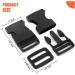 YGDZ 1 Inch Black Plastic Buckles & Slides Set for Backpacks, Luggage Straps & Pet Collars - Buy Online on GoSupps.com