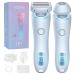 Modira Shaver The Mermaid Shaver 2 In 1 Electric Shaver Razors for Women - Ipx7 Waterproof Wet Dry Wireless Bikini Trimmer for Female Shaver for Private Area (Blue *1)