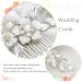 Bridal Hair Comb Silver Flower Wedding Hairpiece Crystal Side Combs for Women - A-Silver - Buy Online on GoSupps.com