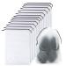 FunBuy 12PCS Translucent Travel Shoe Bags with Drawstring - Clear Dust-proof Storage Organizer Pouch Multi-functional Bag (Small - 16" x 12") Small - 16" x 12" Clear