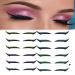 LOKORI 12 paar Stick On Eyeliner Strips Stick On Glitter Eyeliner Stick On Eyeliner Glitter Double Eyelid Tape Eye Line Strip12 pairsf