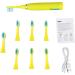 ZJchao Electric Toothbrush for Children - USB Charging 4 Gears 8 Heads Soft Bristles Ergonomic Design (Yellow) - Buy Online on GoSupps.com