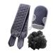 3 Pieces Bath Sponges Shower Loofahs Mesh Balls Sponge Body Wash Bathroom Men Women Loofah Bathing Accessories Exfoliating Shower Bath Gloves for Shower Spa Massage and Body Scrubs (Grey(3 Pieces))