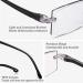 Zukky Bifocal Borderless Reading Glasses for Men & Women - Blue Light Blocking Rectangular Computer Glasses AM09 - Black - Size 3.5x - Buy Online on GoSupps.com