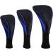 Scott Edward Golf Club Head Covers Set - 3Pcs Long Neck Mesh Headcovers for Fairway Woods, Driver, Hybrids - Blue - Interchangeable No. Tags Included - Buy Online on GoSupps.com