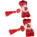 Leadigol Chinese Style Hair Clips Chinese New Year Bowknot Hair Clips Red Plush Ball Tassel Hairpin Barrettes Hair Side Clip for Girls Women Spring Festival Hair Accessories - Buy Online on GoSupps.com