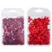 2 pack holographic sweet heart nail glitter sequin shiny thin flakes nail art sequin manicure decorations (random color)