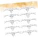 FOMIYES 10pcs Set Eyebrow Measure Ruler Sticker Makeup Ruler Guide Eyebrow Stencil Template Disposable - Buy Online on GoSupps.com