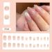 Gradient Pink Almond False Nails - 24 Pcs Medium Press-On with Rhinestones and Adhesive Tabs for Women - Buy Online on GoSupps.com